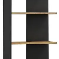 SIGNAL Policový regál CORNER dub wotan / černý 170x60x25 cm