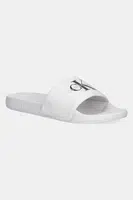 Pantofle Calvin Klein Jeans SLIDE MONOGRAM pánské, bílá barva, YM0YM01271