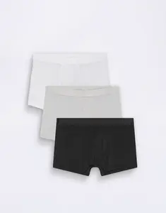 Organic Basics Premium Trunks 3-pack White / Hazy / Black M