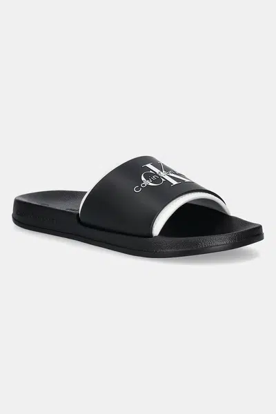 Pantofle Calvin Klein Jeans SLIDE MONOGRAM TPU pánské, černá barva