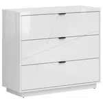 XXXL KOMODA, bílá, vysoce lesklá bílá, 106/93/42,5 cm