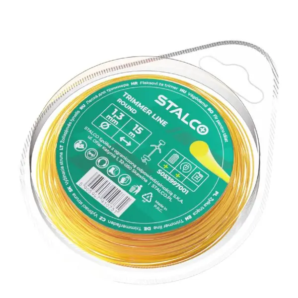 Struna žací kulatá 3,0 mm x 15 m, STALCO