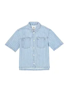 GARCIA Prechodná bunda  modrá denim