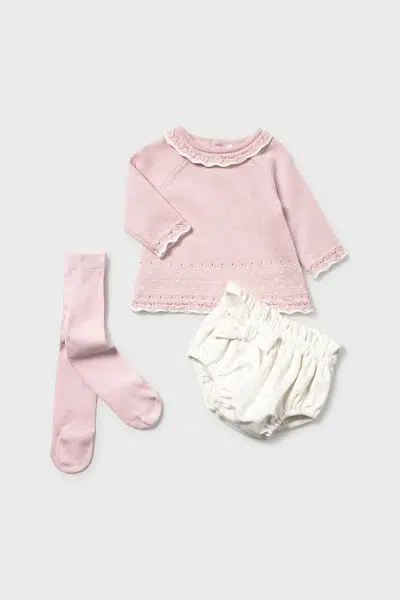 Kojenecká sada Mayoral Newborn 3-pack růžová barva, 2256