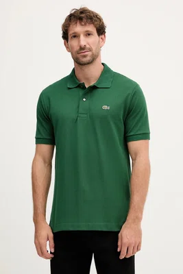 Bavlněné polo tričko Lacoste zelená barva, L1212-001