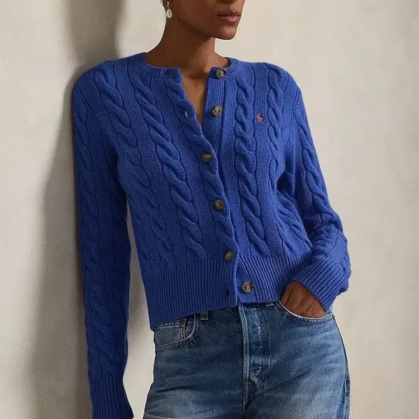 Vlněný svetr Polo Ralph Lauren dámský, modrá barva, 211972104