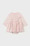 Kojenecké šaty Mayoral Newborn růžová barva, mini, áčková, 2812