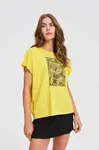 Marisse Cotton Blouse With Yellow Print