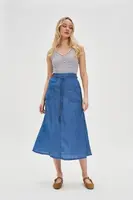 Marisse Women's Skirt L-Sc-4608 Blue