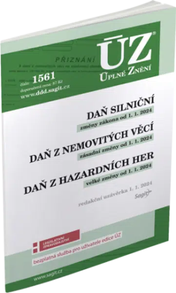 ÚZ 1561 Daň silniční, Daň z nemovitých věcí, Daň z hazardních her