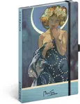 Notes Alfons Mucha - Luna, tečkovaný