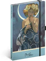Notes Alfons Mucha - Luna, tečkovaný