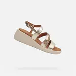 Gold women's sandals Geox Meliconia - Women's