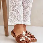 Lewski Shoes Šľapky S Dekoráciou Prírodná Koža Zazoo