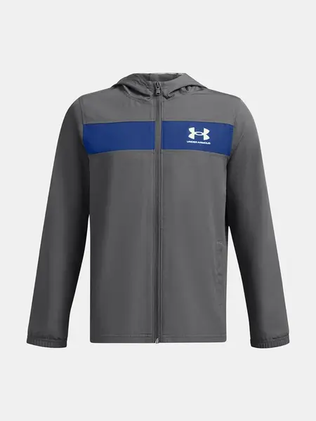 Boys' jacket Under Armour UA Sportstyle Windbreaker-GRY - Boys