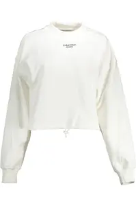 Biela mikina Calvin Klein bez zipsu
