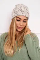 Women's cap Eliza K205 ecru+gray