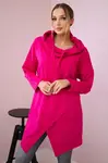 Tunic with a clutch in front dark Oversize fuchsia