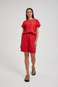 Dámské viskózové šortky MOODO - červená