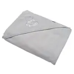 Detská froté osuška s výšivkou a kapuckou New Baby 100x100 sivá myška , 20C41529
