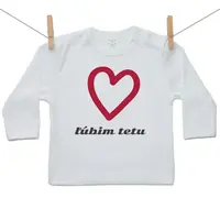 Boodyy Tričko s dlhým rukávom Ľúbim tetu 68 (3-6 mesiacov)