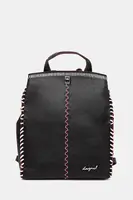 Ruksak Desigual MANHATTAN PESPUNTES dámsky, čierna farba, veľký, jednofarebný, 25WAKP17