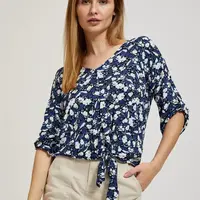 Women's patterned blouse MOODO - black