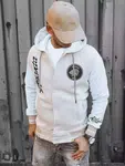 Pánská mikina na zip kamelová barva Dstreet