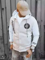 Pánská mikina na zip kamelová barva Dstreet