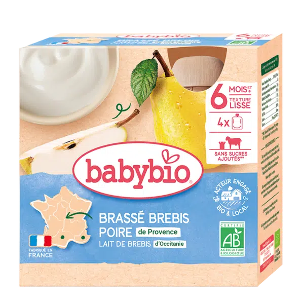 BABYBIO Desiata z ovčieho mlieka hruška (4x 85 g)