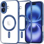 Luxusné Krystalové MagSafe puzdro pre Apple iPhone 16 - Tmavo Modrá H38093