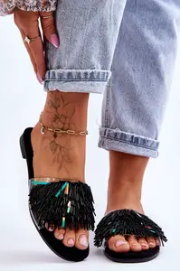 S. BARSKI Dámské pantofle s módními ozdobami S.Barski