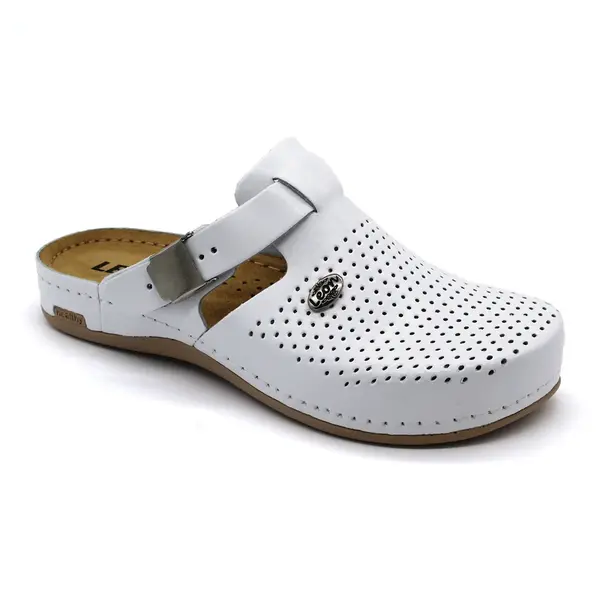 Leon 950 Dámska pracovná celokožená zdravotná obuv 36 - 23,5cm, biela, 2,5 cm