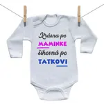 Boodyy Body s dlhým rukávom Krásna po maminke, šikovná po tatkovi 62 (2-4 mesiace)