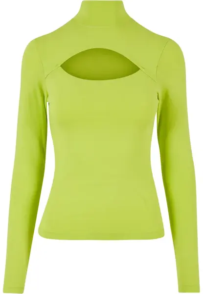 Women's turtleneck with long sleeves - yellow