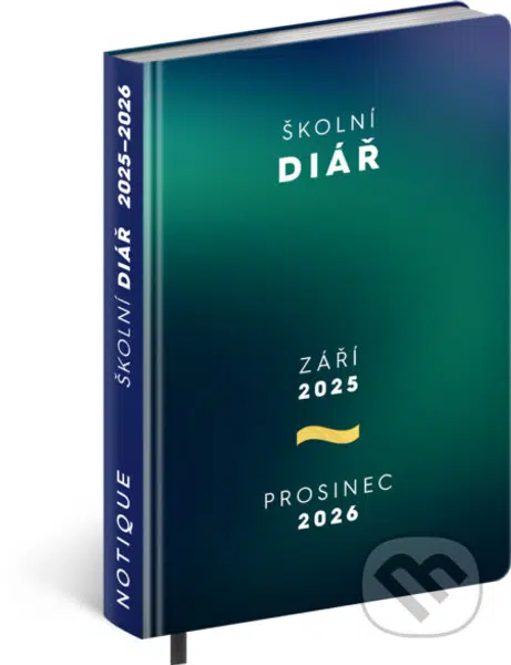 NOTIQUE Školní diář Zelený 2025 - 2026 (září 2025 – prosinec 2026)