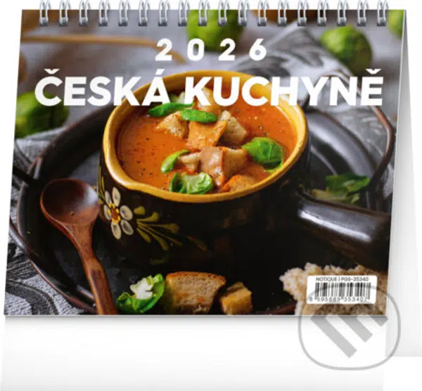 NOTIQUE Stolní kalendář Česká kuchyně 2026 (řádky)