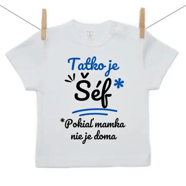 Boodyy Tričko s krátkym rukávom Tatko je šéf 92 (18-24 mesiacov)