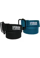 Industrial canvas belt Kids 2-Pack black/green