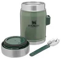 Stanley jedálenská termoska classic series zelená 400 ml s lyžičkou/vidličkou