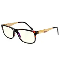 Okuliare na Počítač PCG02 hnedo/zlatý plastový rám s kovovými stranicami +0,5