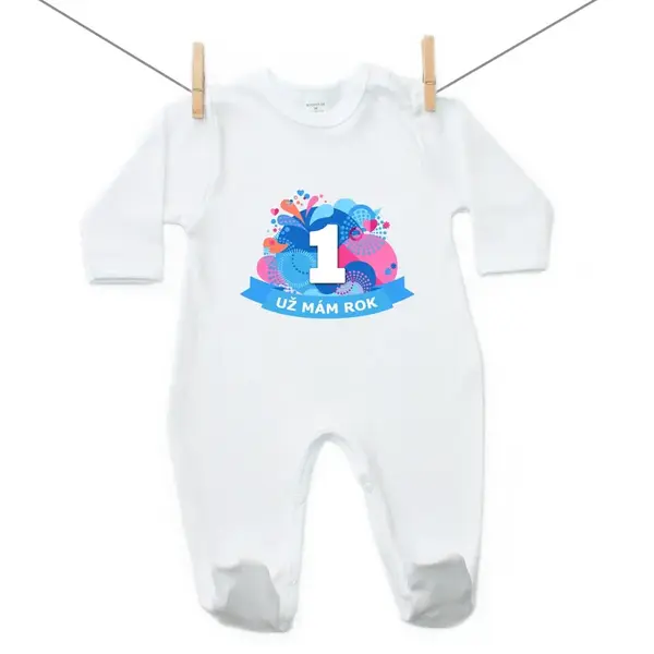 Boodyy Overal Už mám 1 rok Modrá 74 (6-9 mesiacov)