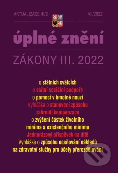 Aktualizace III/2 - o státní sociální podpoře, o pomoci v hmotné     nouzi