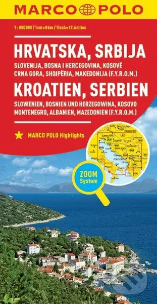 Hrvatska, Srbija / Kroatien, Serbien (Slowenien, Bosnien und Herzegowina, Kosovo, Montenegro, Albanien, Mazedonien (1:800 000))