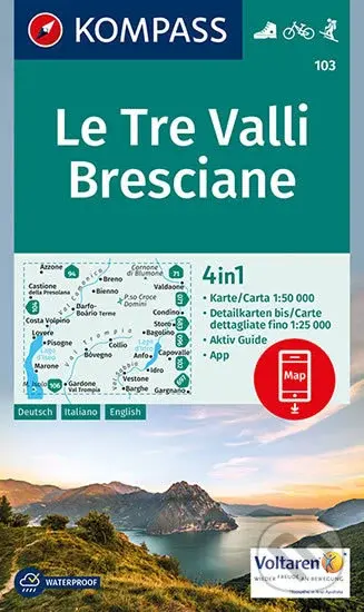 Le Tre Valli Bresciane (4 in 1, WK 103, 1:50.000)