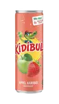 KIDIBUL Dětský šumivý nápoj - 99% Jablko a jahoda - plechovka 250 ml