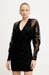 Šaty Pinko černá barva, mini, přiléhavé, 105624 A2QD