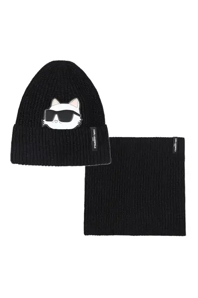Karl Lagerfeld  Dětská čepice a nákrčník