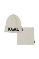 Dětská čepice a nákrčník z bavlny Karl Lagerfeld