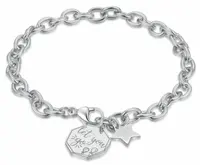 S'Agapõ Ocelový náramek s přívěsky Happy SHAM13